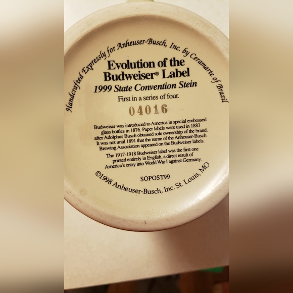 Budweiser stein - Picture 12 of 16